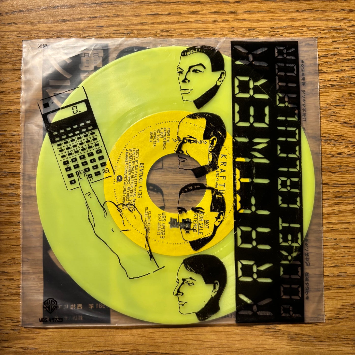 Kraftwerk - Pocket Calculator / Dentaku - Fluorescent Green Promotional Pressing