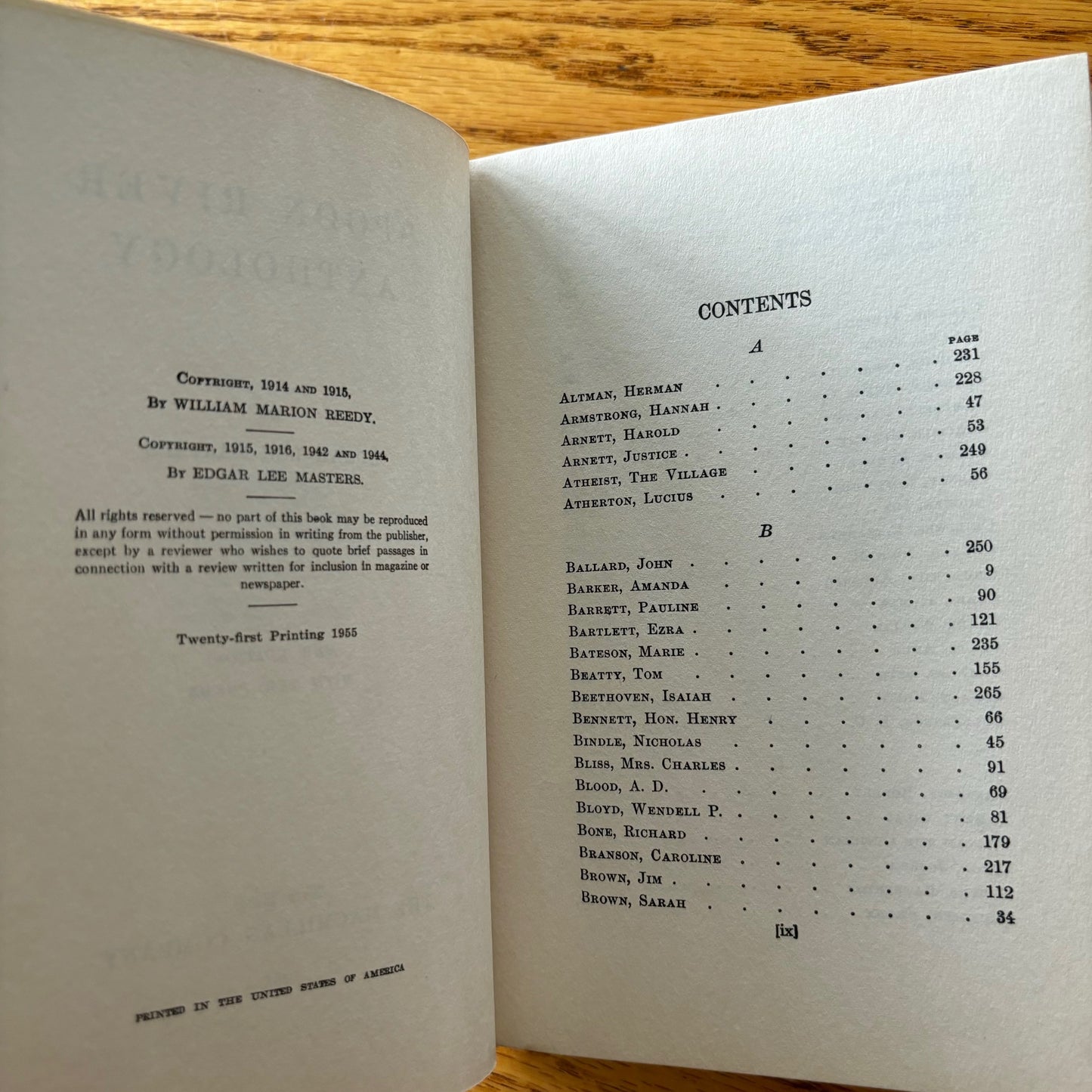Edgar Lee Masters - Spoon River Anthology
