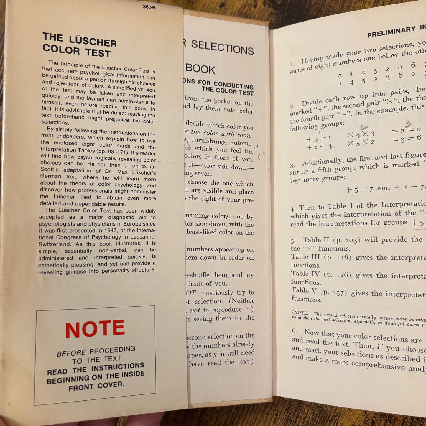 (Ian Scott, Max Luscher) The Luscher Color Test - First Edition