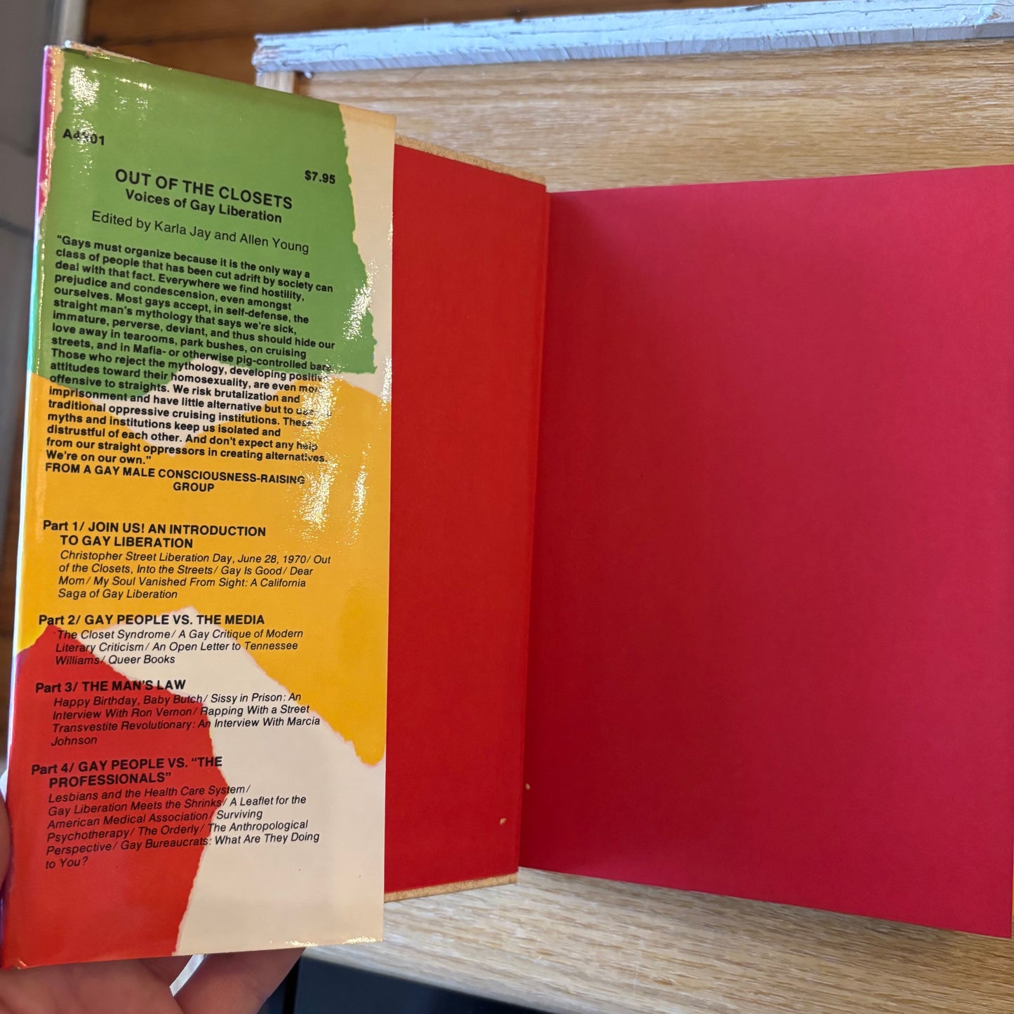Karla Jay & Allen Young, eds. - Out of the Closets: Voices of Gay Liberation - Signed First Edition