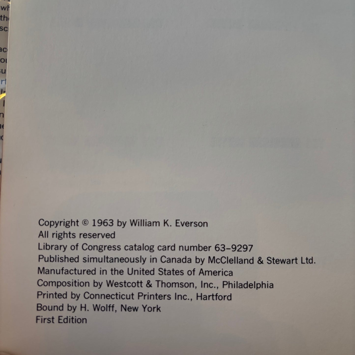 William K. Everson - The American Movie - First Edition