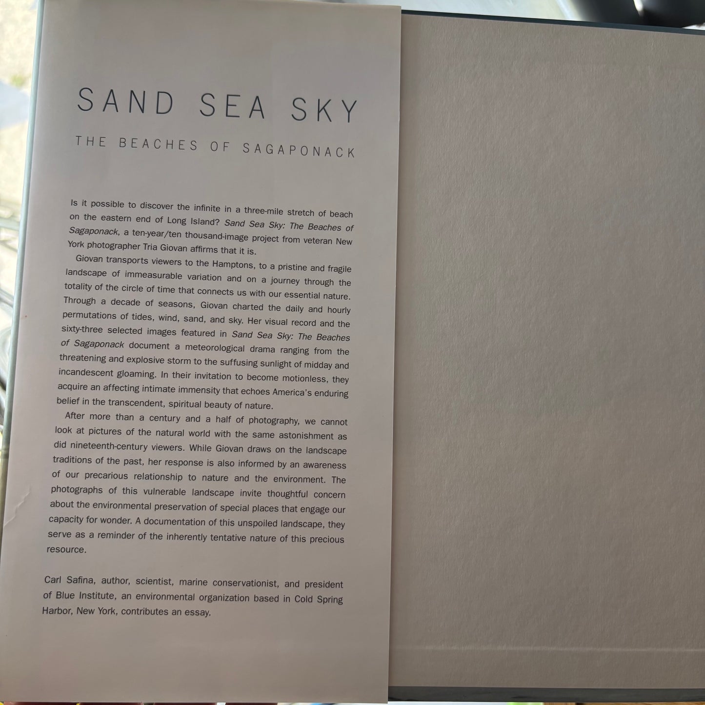 Tria Giovan - Sand Sea Sky: The Beaches of Sagaponack - Signed First Edition