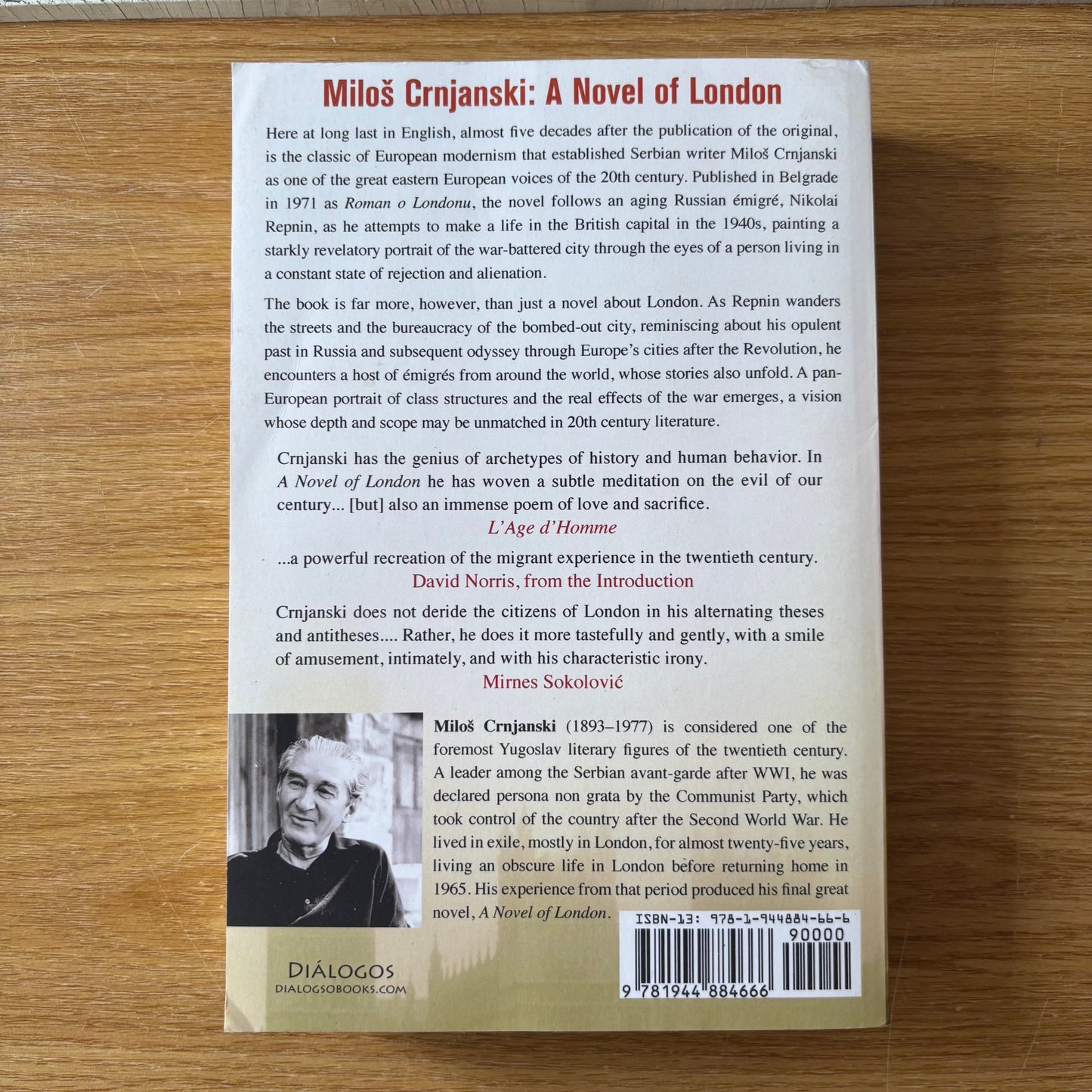 Milos Crnjanski - A Novel of London - First Edition