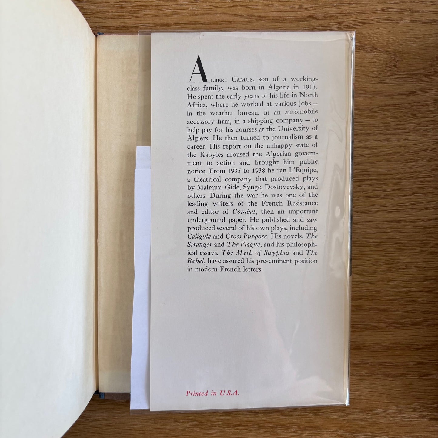 Albert Camus - The Fall - First Edition Second Printing