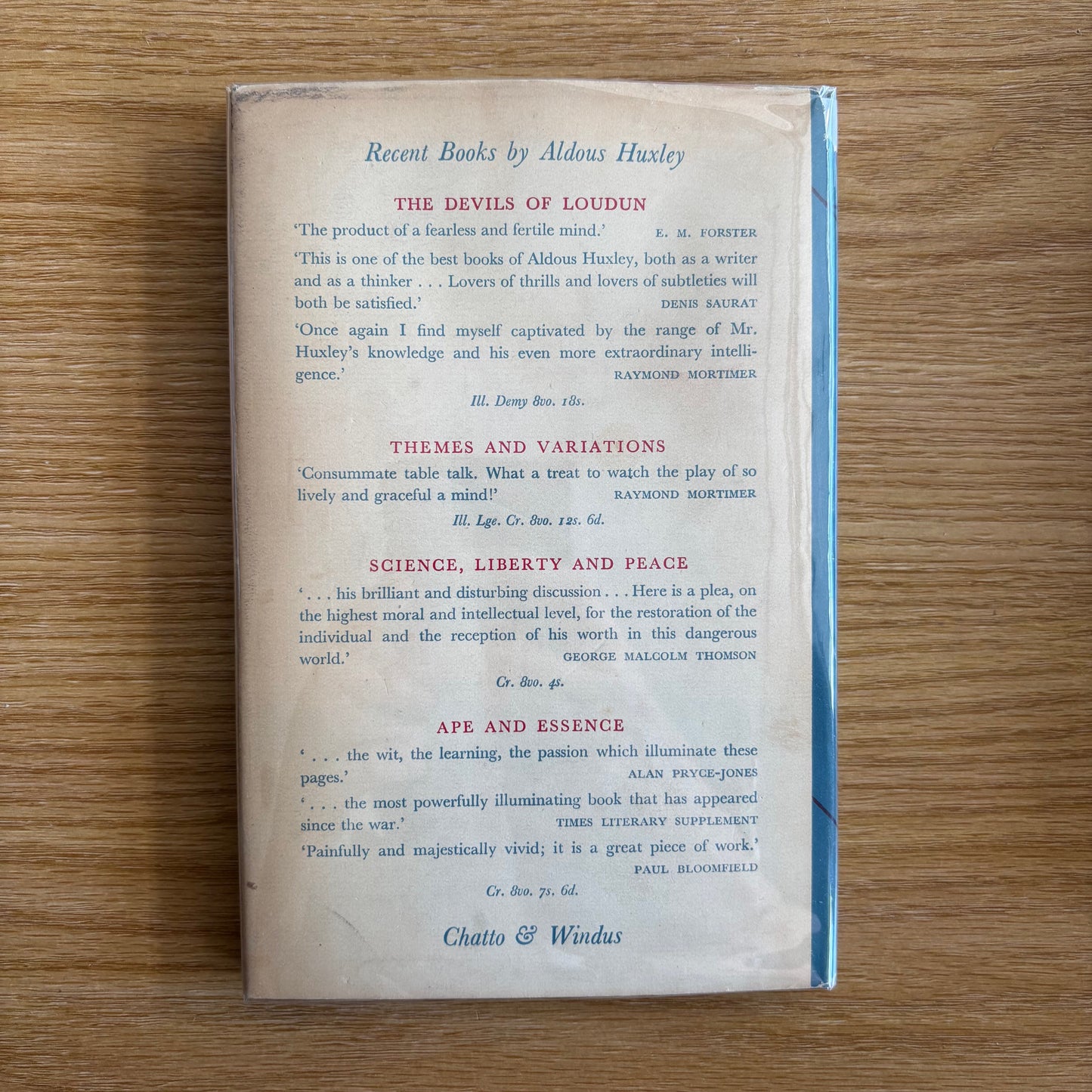 Aldous Huxley - The Doors of Perception - First Edition
