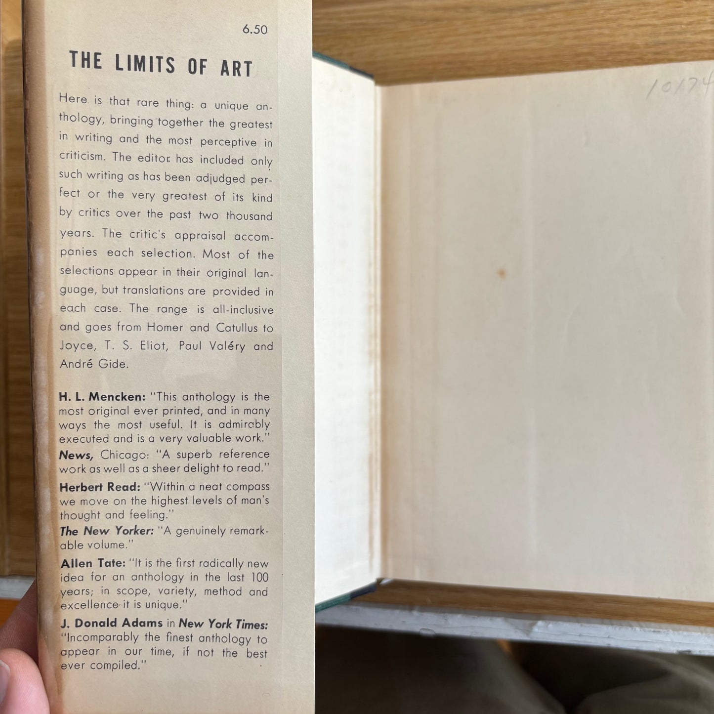 Huntington Cairns, ed. - The Limits of Art - First Edition Second Printing