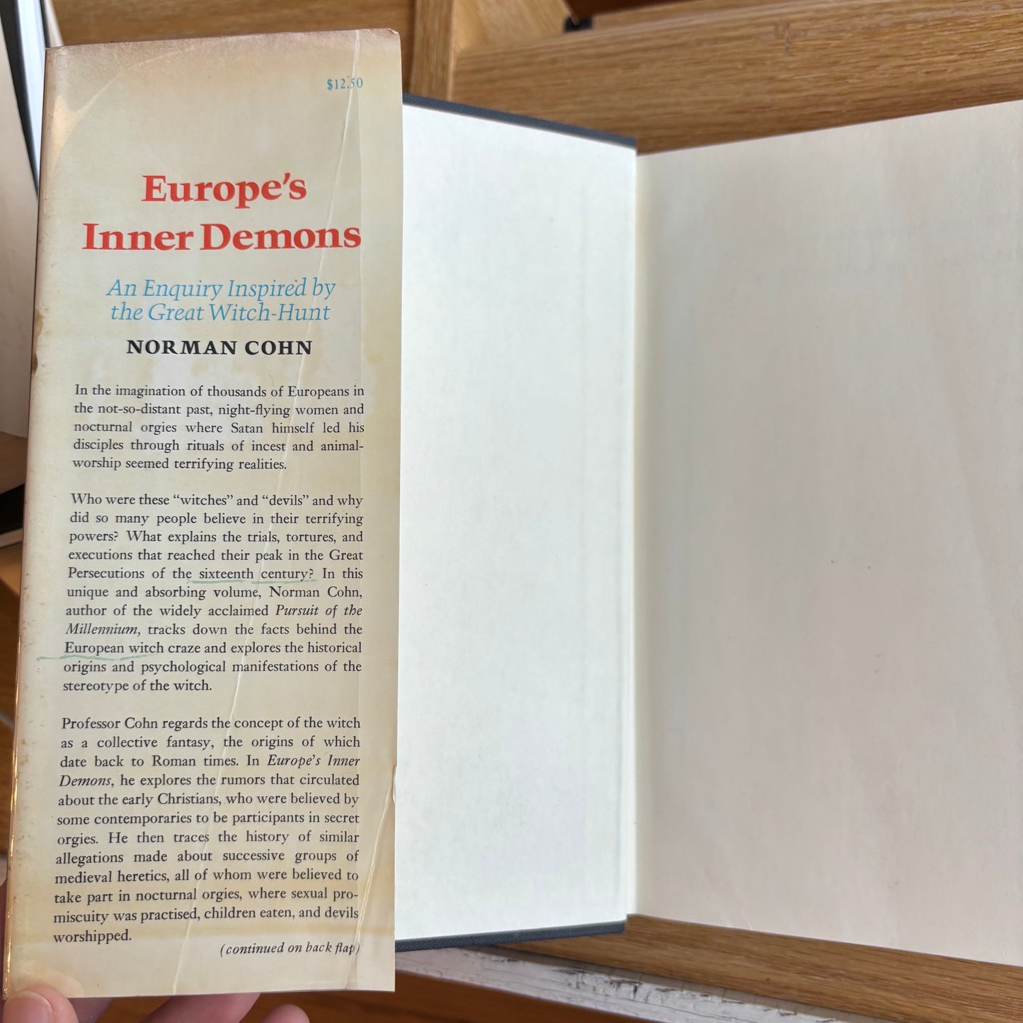 Norman Cohn - Europe's Inner Demons: An Enquiry Inspired by the Great Witch-Hunt - First Edition