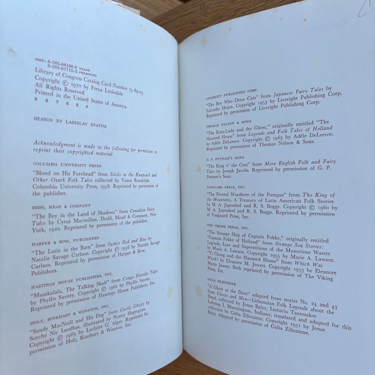 Freya Littledale, ed. - Ghosts and Spirits of Many Lands - First Edition