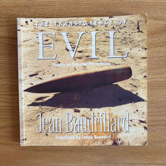 Jean Baudrillard - The Transparency of Evil - First Edition Paperback
