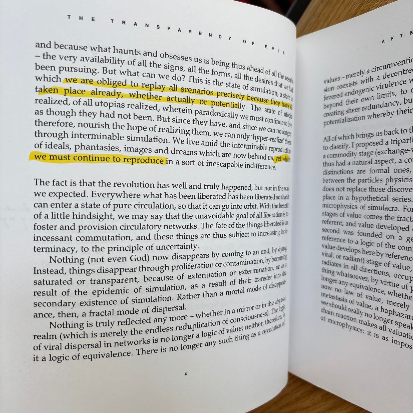 Jean Baudrillard - The Transparency of Evil - First Edition Paperback
