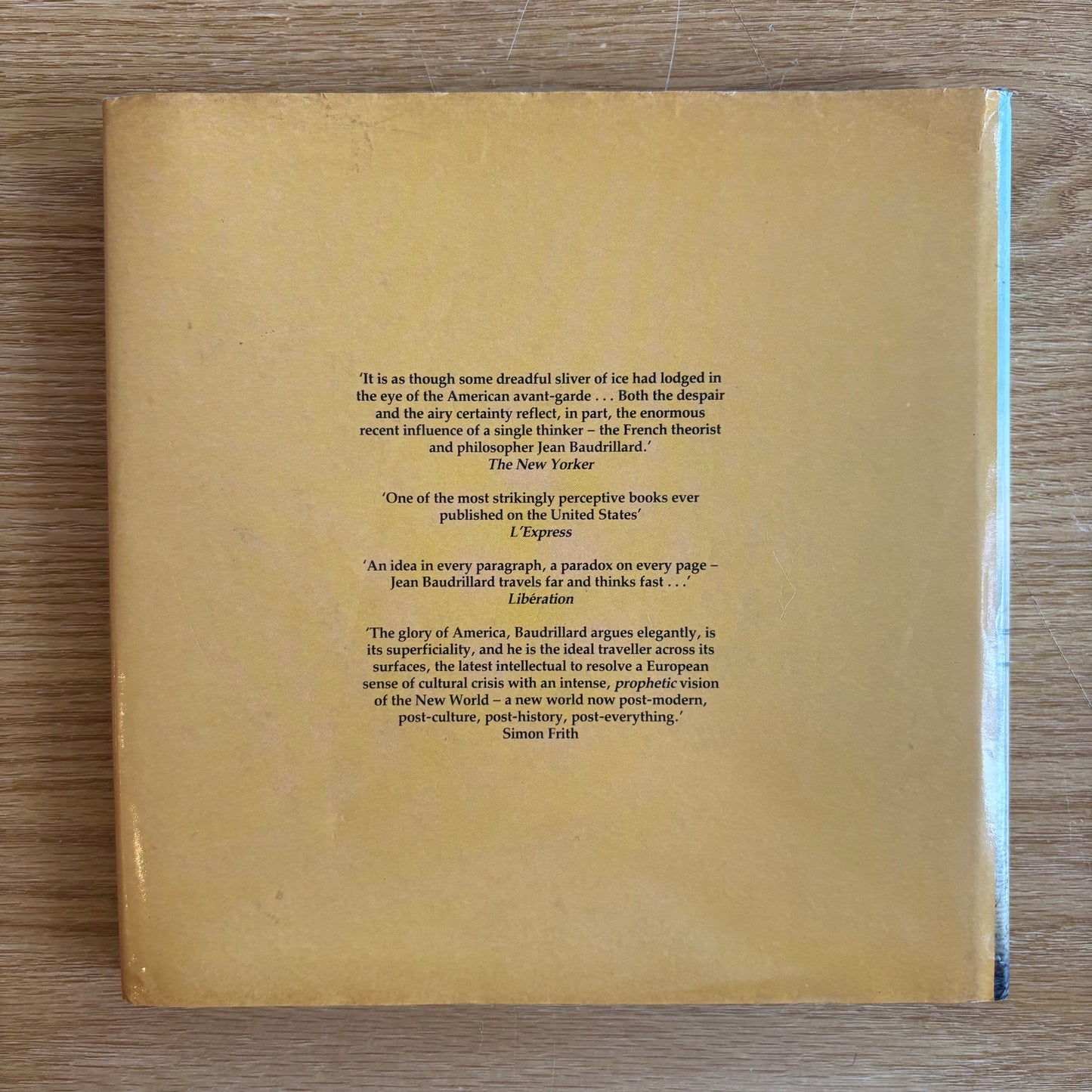 Jean Baudrillard - America - First Edition