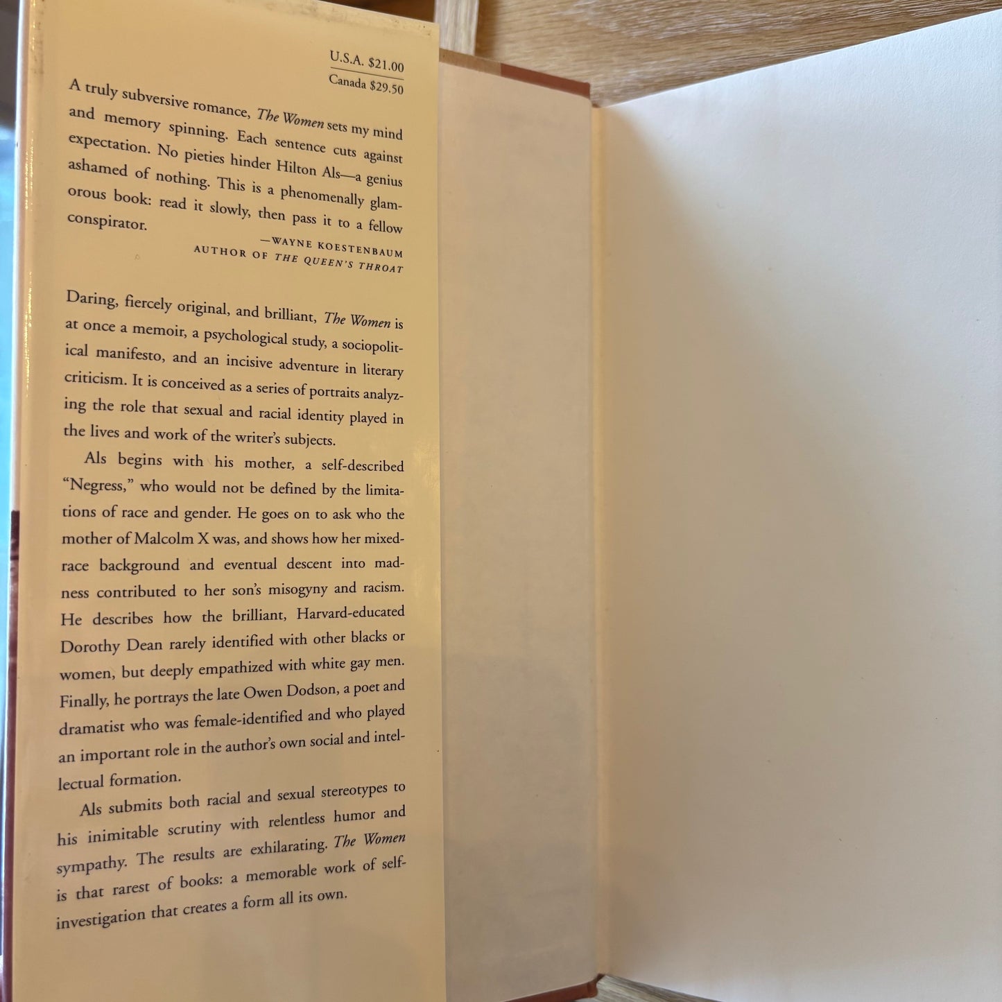 Hilton Als - The Women - First Edition