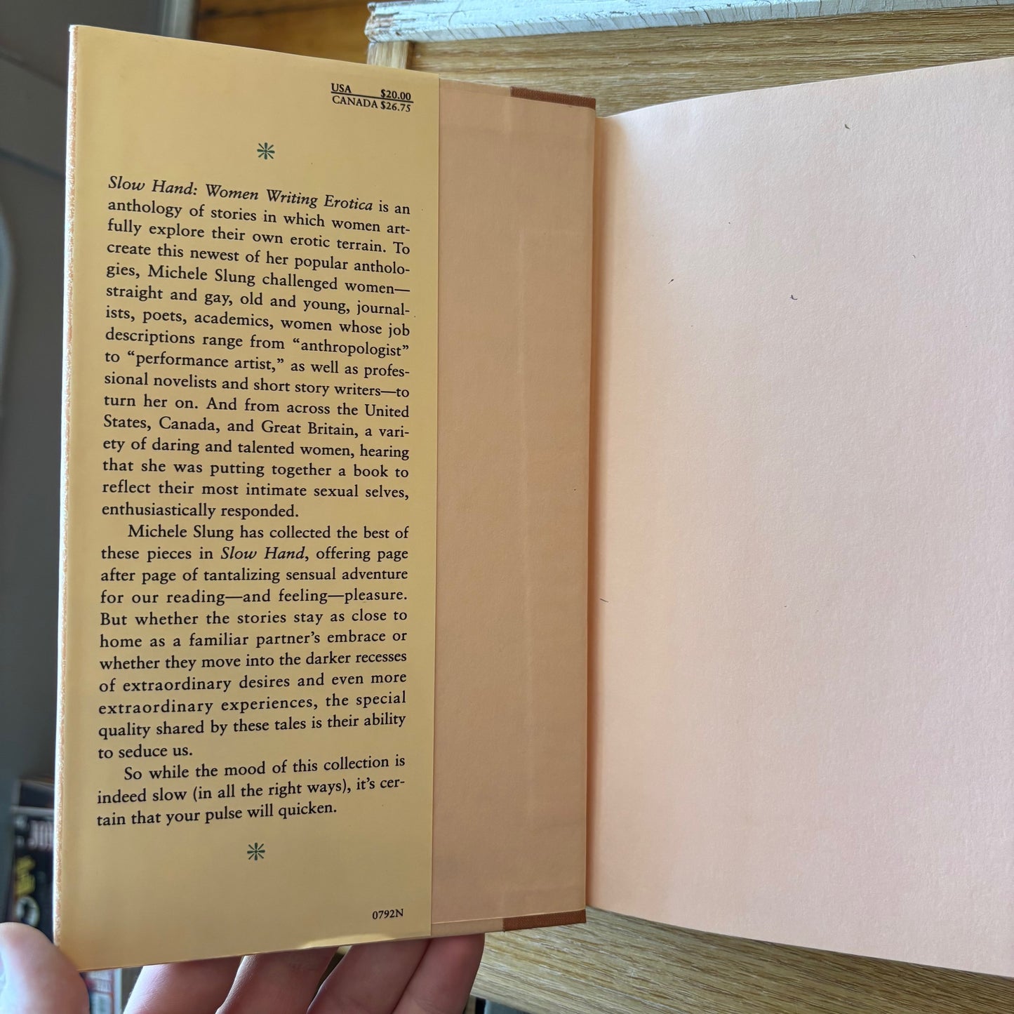 Michele Slung, ed. - Slow Hand: Women Writing Erotica - First Edition