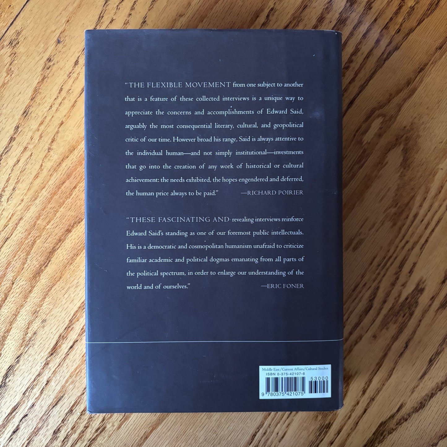 Power, Politics and Culture: Interviews with Edward W. Said