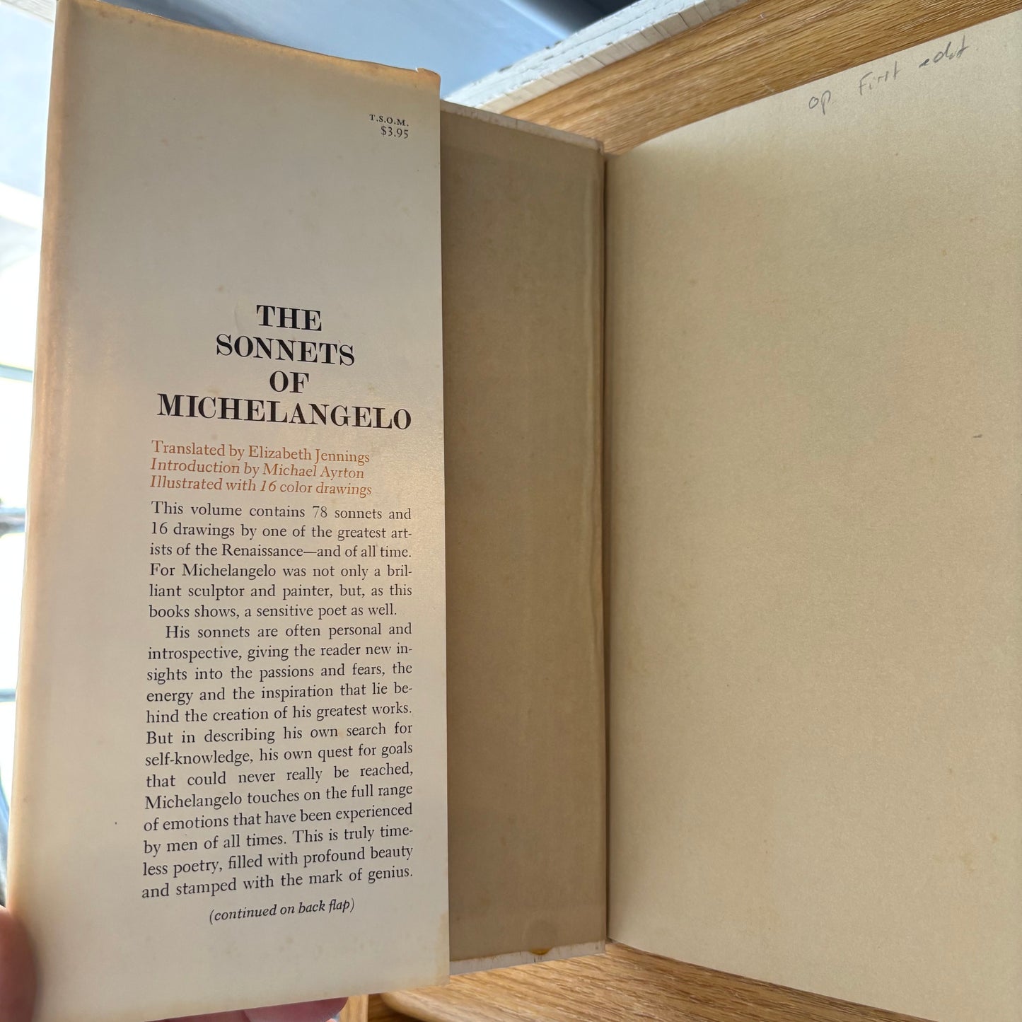 Michelangelo - The Sonnets of Michelangelo - First Edition