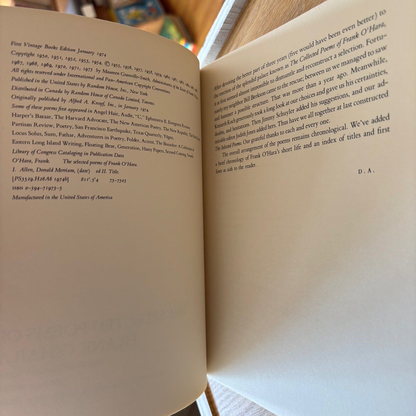 Frank O'Hara - The Selected Poems - First Edition Paperback