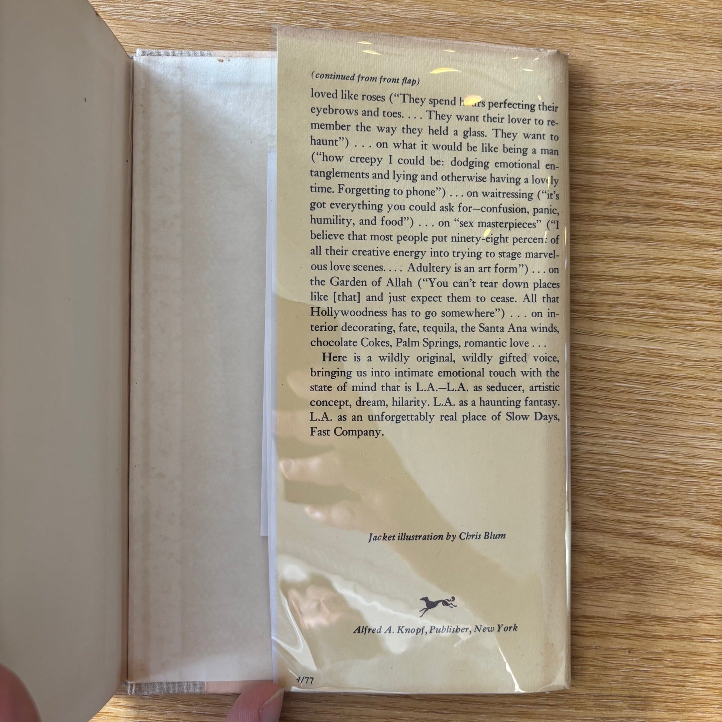 Eve Babitz - Slow Days, Fast Company: The World, The Flesh, and L.A. - First Edition