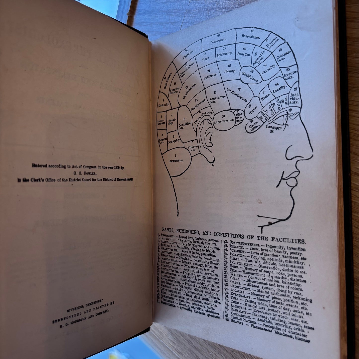 O.S. Fowler - The Practical Phrenologist - Signed