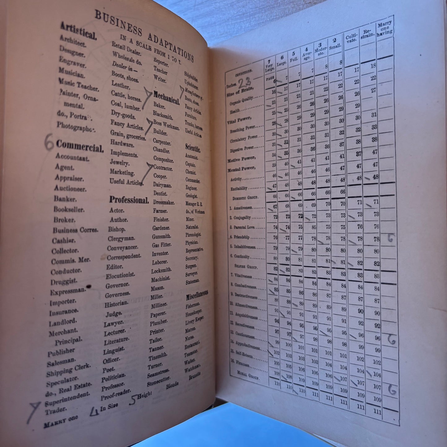 O.S. Fowler - The Practical Phrenologist - Signed