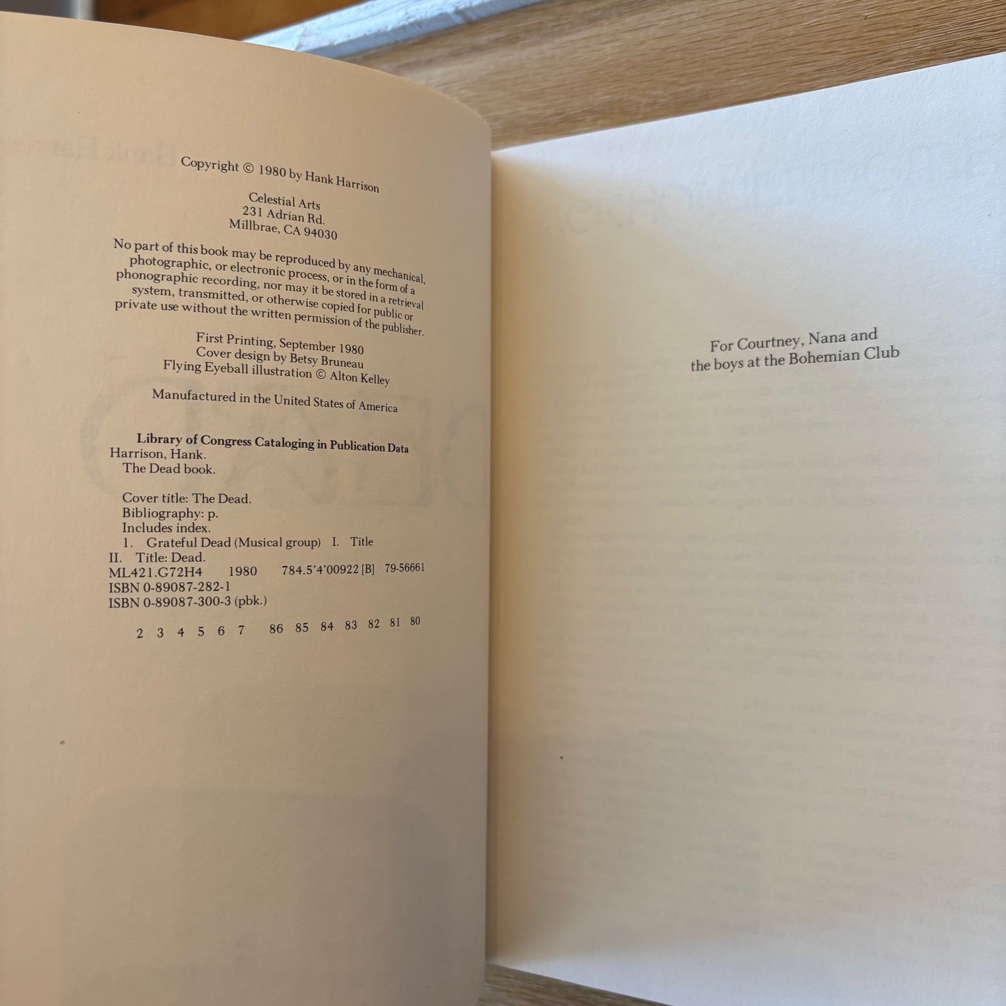 Hank Harrison - The Dead - First Edition Second Printing