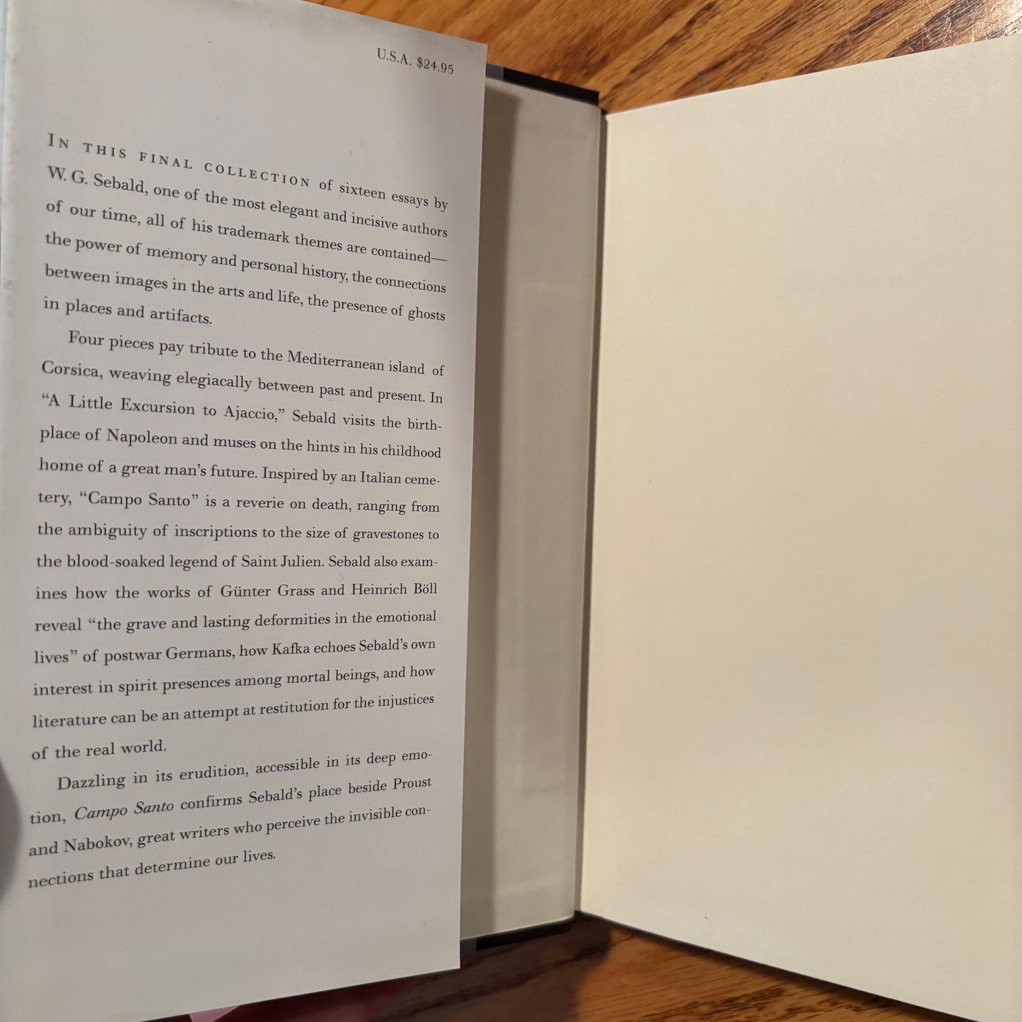 W.G. Sebald - Campo Santo - First Edition