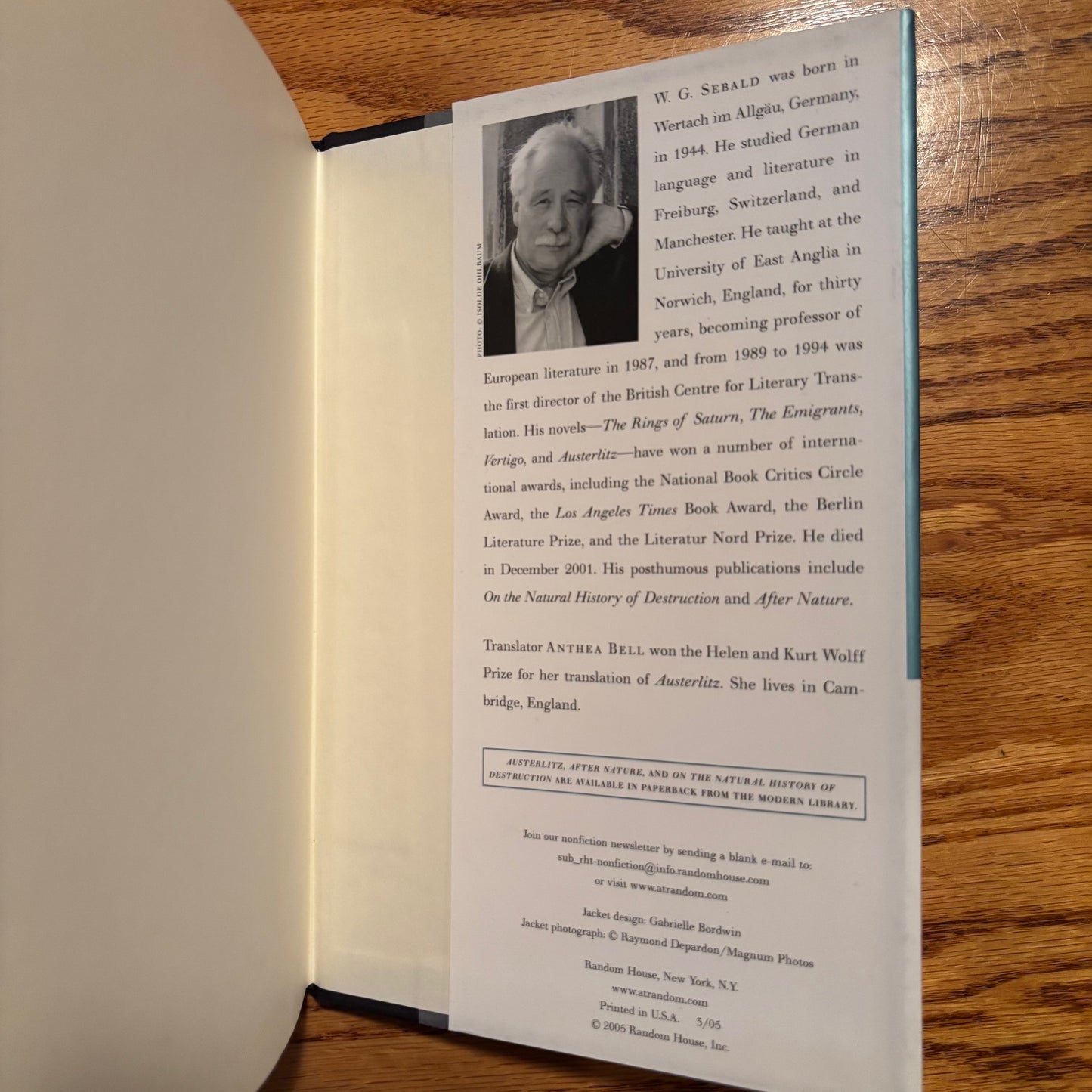 W.G. Sebald - Campo Santo - First Edition