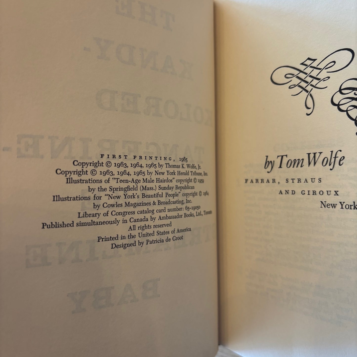 Tom Wolfe - The Kandy-Kolored Tangerine-Flake Streamline Baby - First Edition