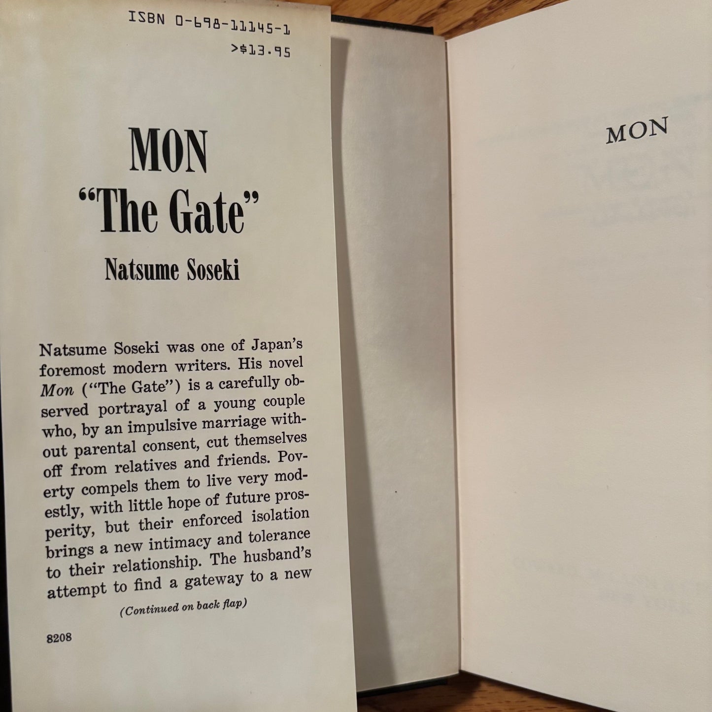 Natsume Soseki - Mon "The Gate" - First Edition