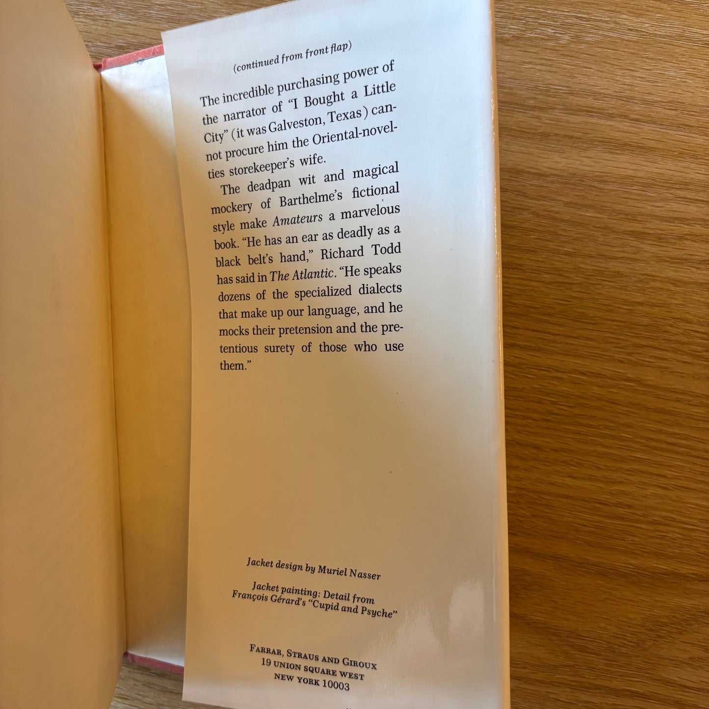 Donald Barthelme - Amateurs - First Edition