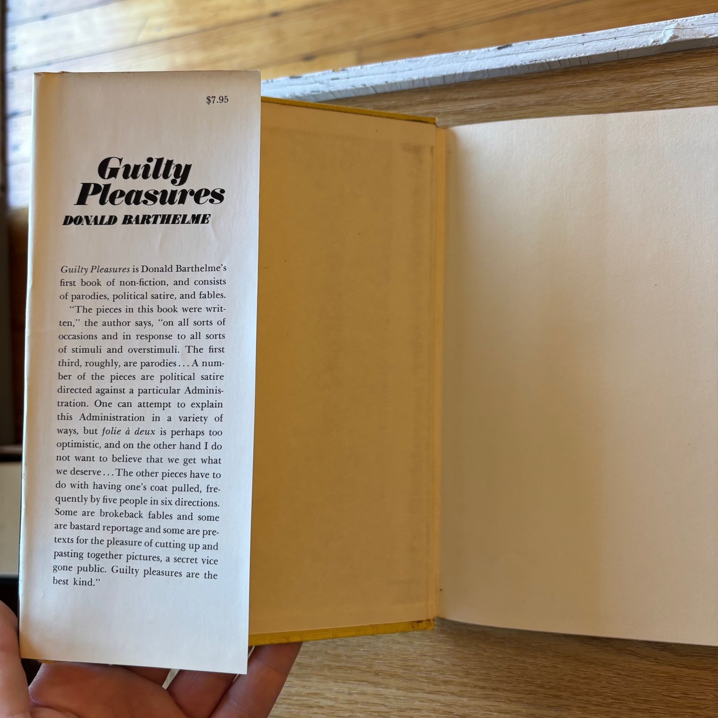Donald Barthelme - Guilty Pleasures - First Edition