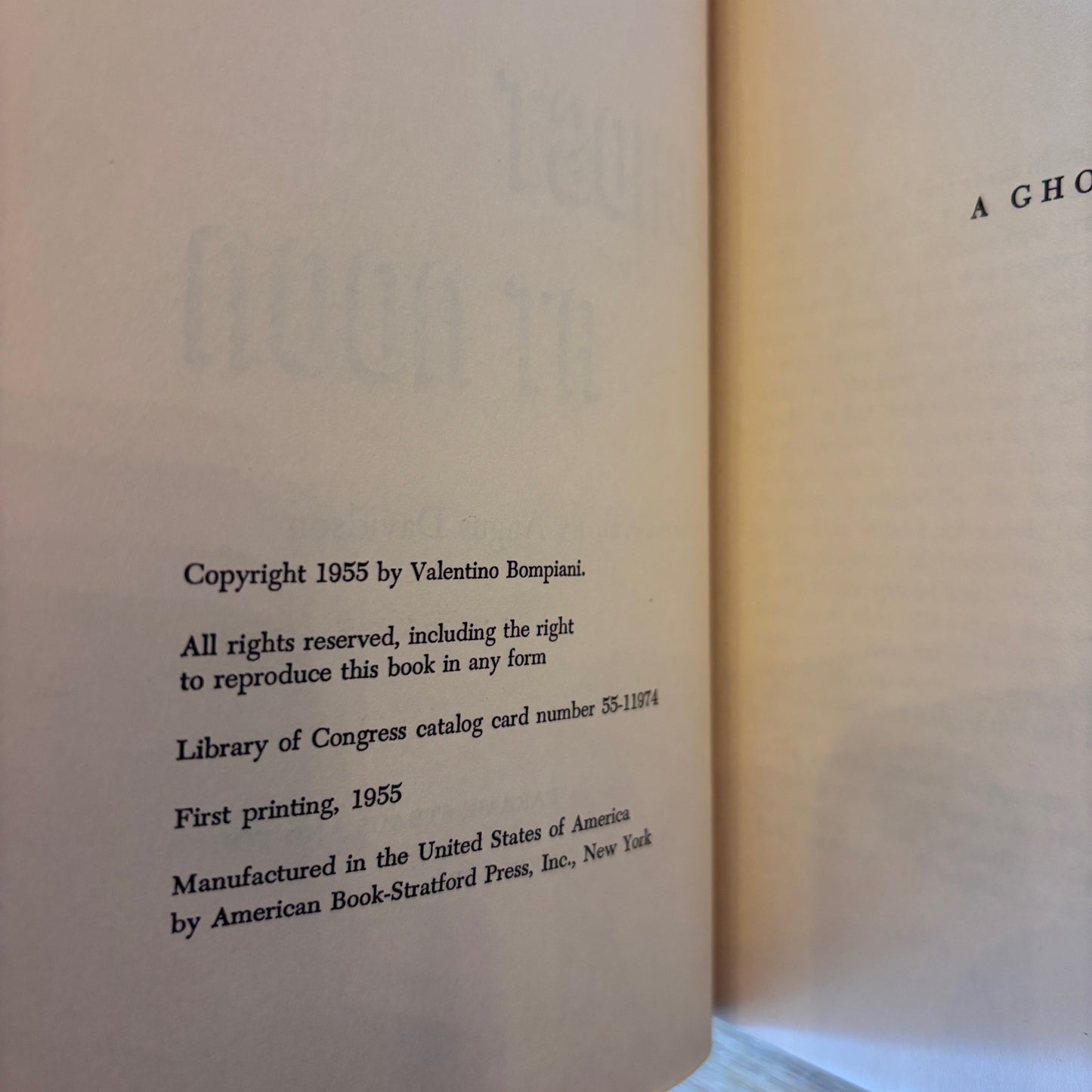 Alberto Moravia - A Ghost at Noon - First Edition