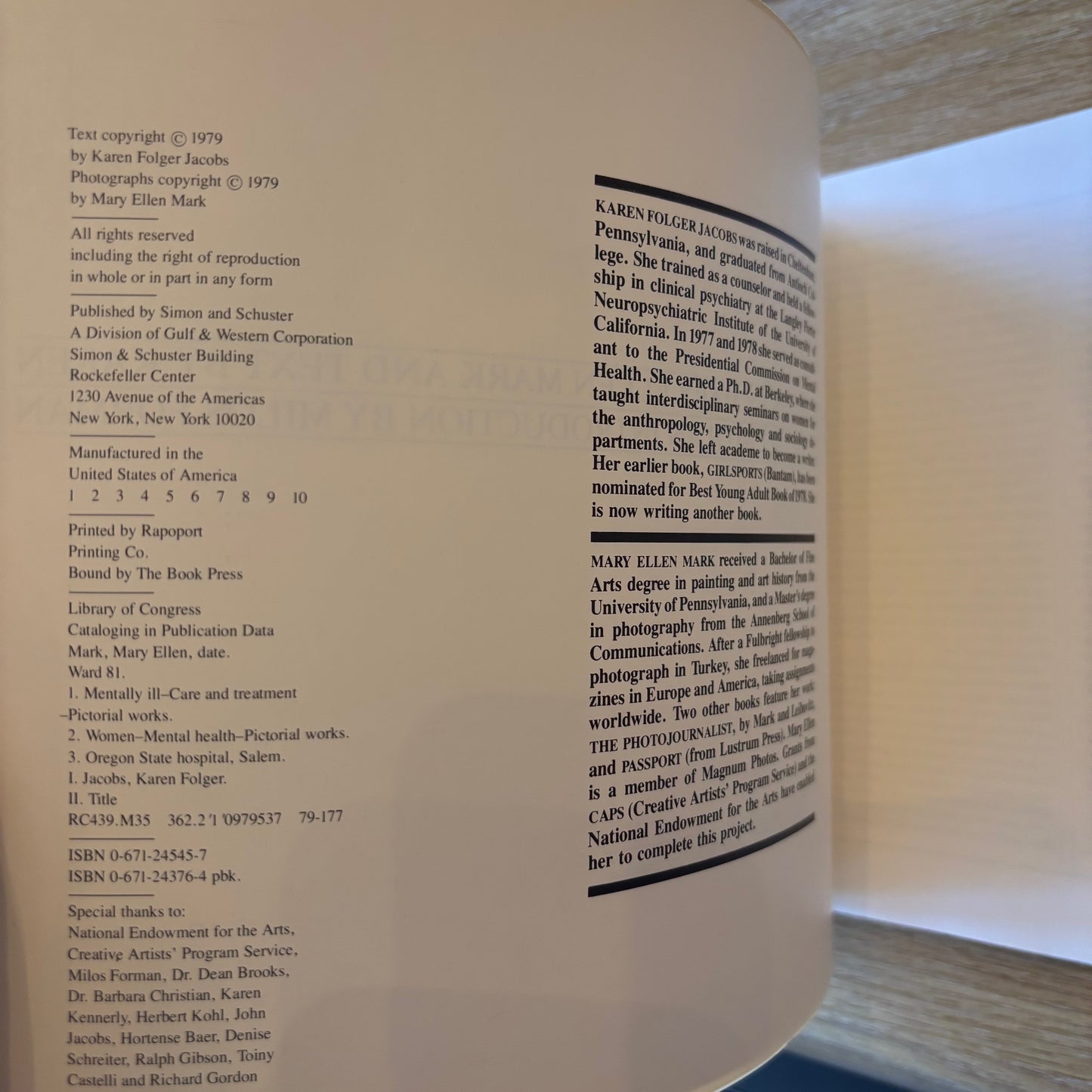 Mary Ellen Mark - Ward 81 - First Edition Paperback