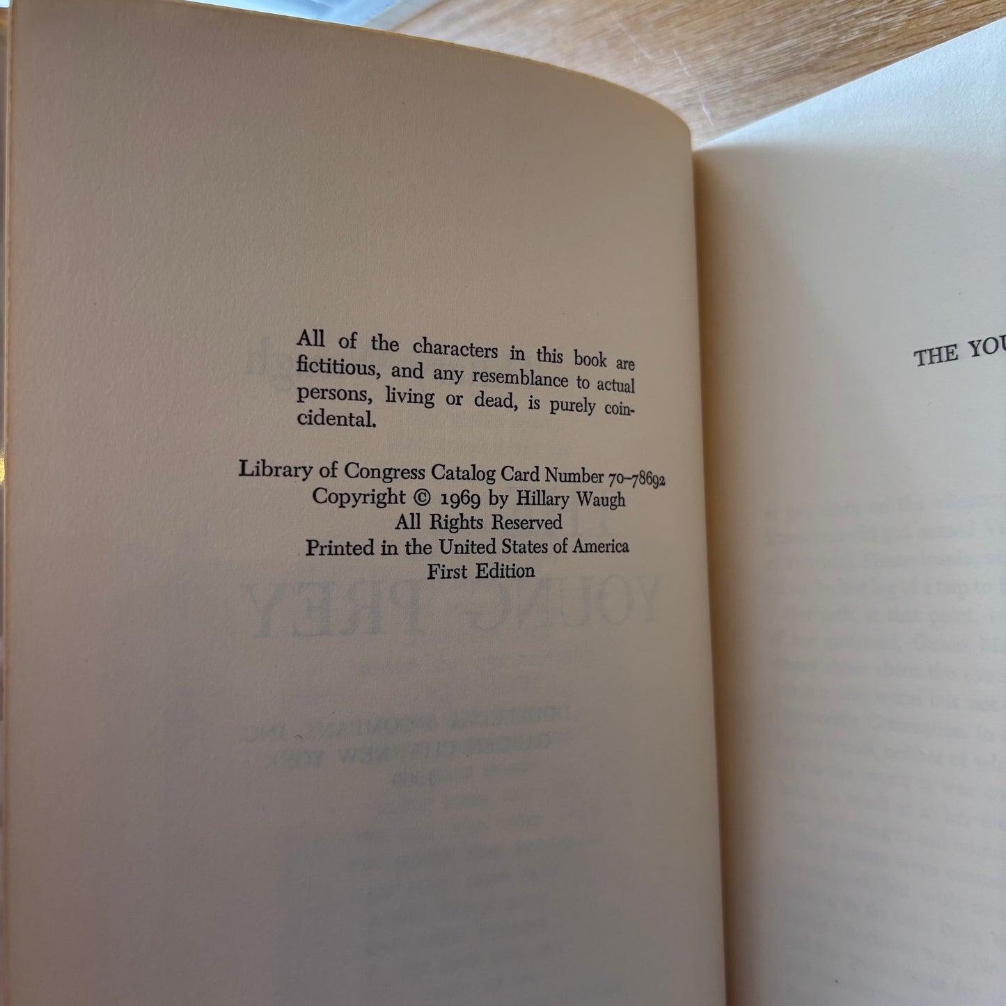 Hillary Waugh - Young Prey - Signed First Edition
