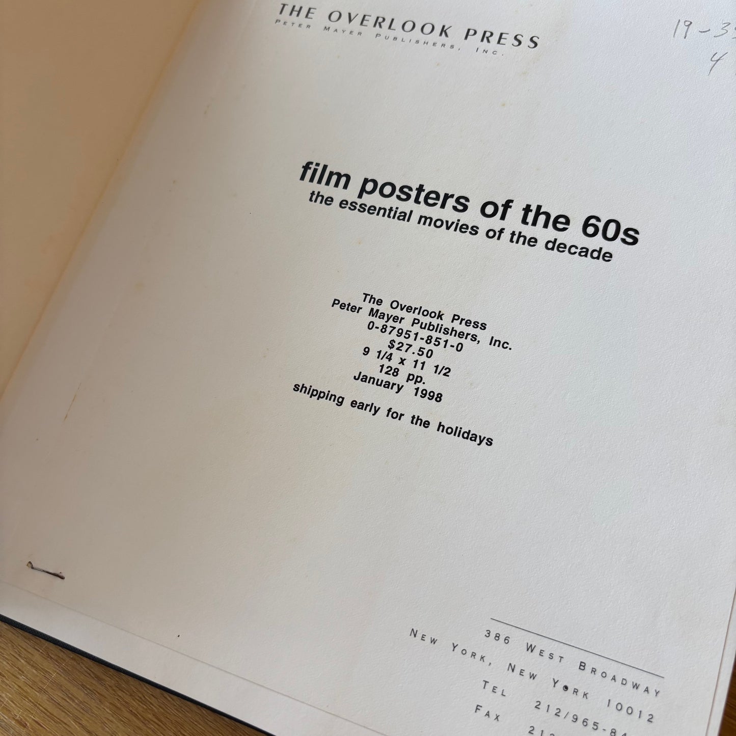 Tony Nourmand, Graham Marsh, eds. - Film Posters of the 60s - First Edition