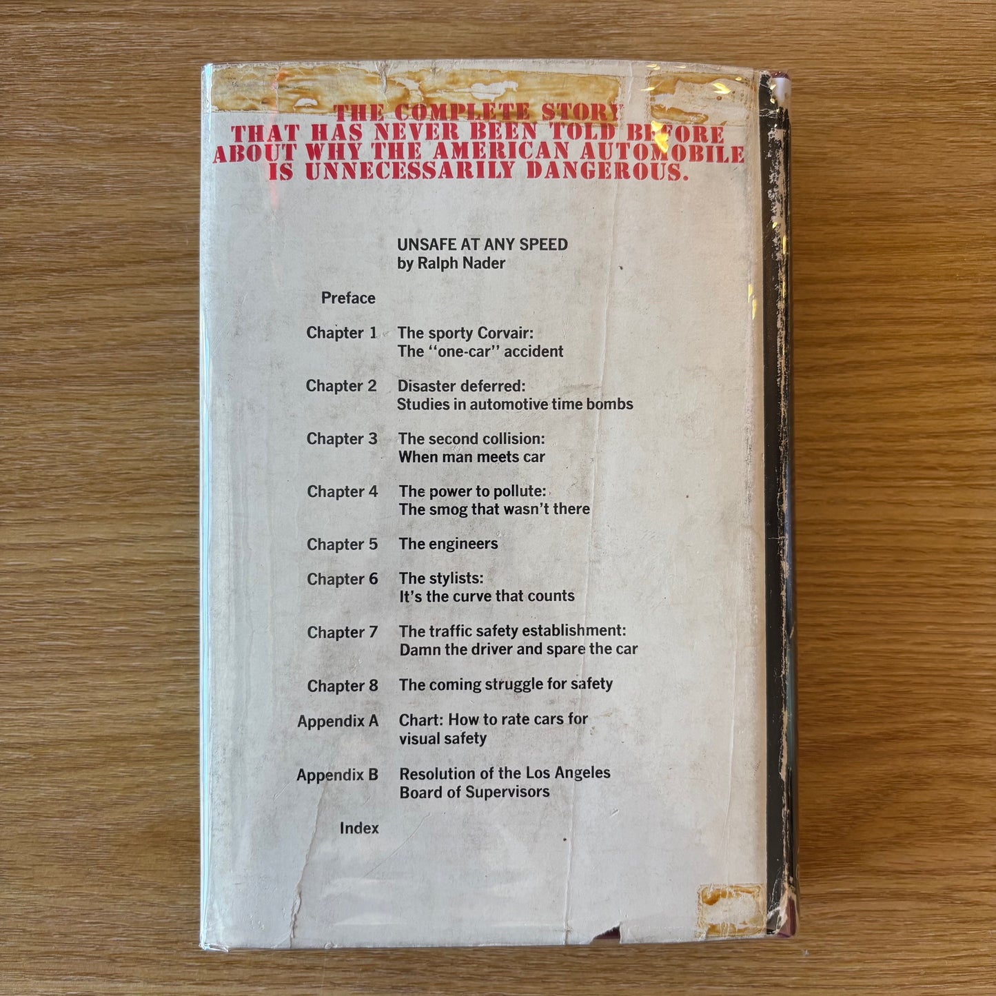 Ralph Nader - Unsafe at Any Speed: The Designed-In Dangers of the American Automobile - First Edition