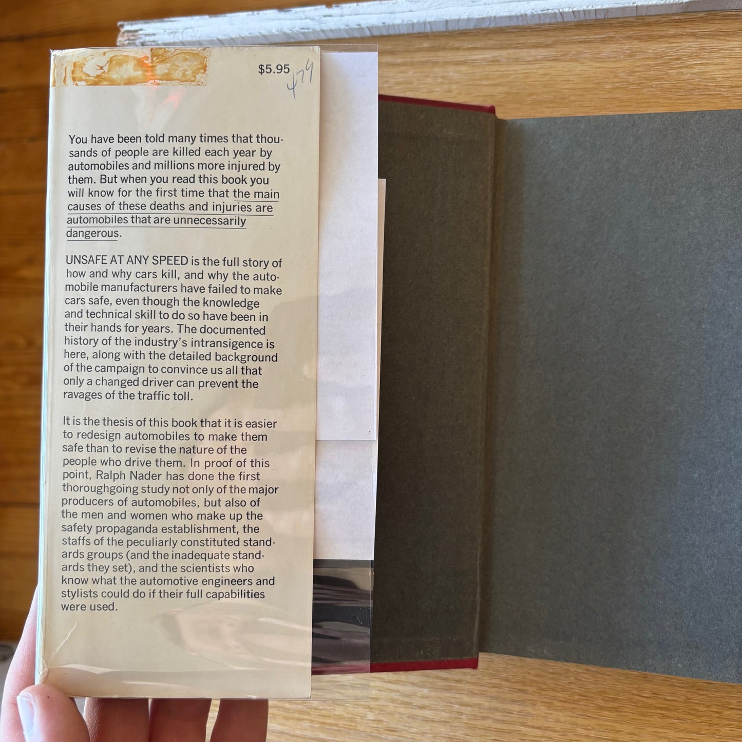 Ralph Nader - Unsafe at Any Speed: The Designed-In Dangers of the American Automobile - First Edition