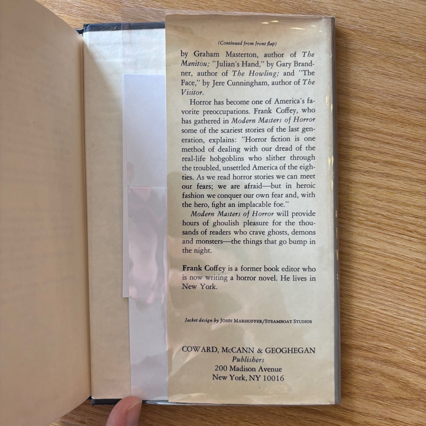 Frank Coffey, ed. - Modern Masters of Horror - First Edition