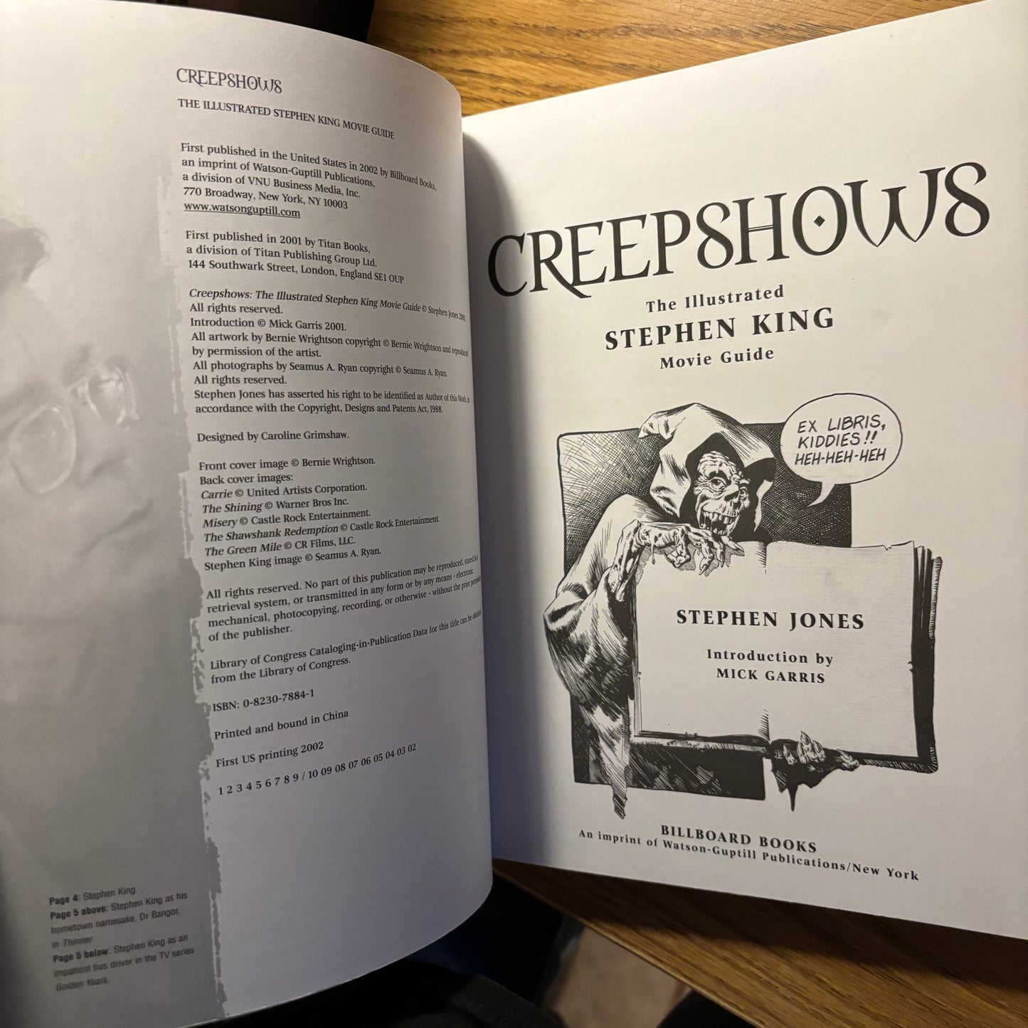 Stephen Jones - Creepshows: The Illustrated Stephen King Movie Guide - First Printing