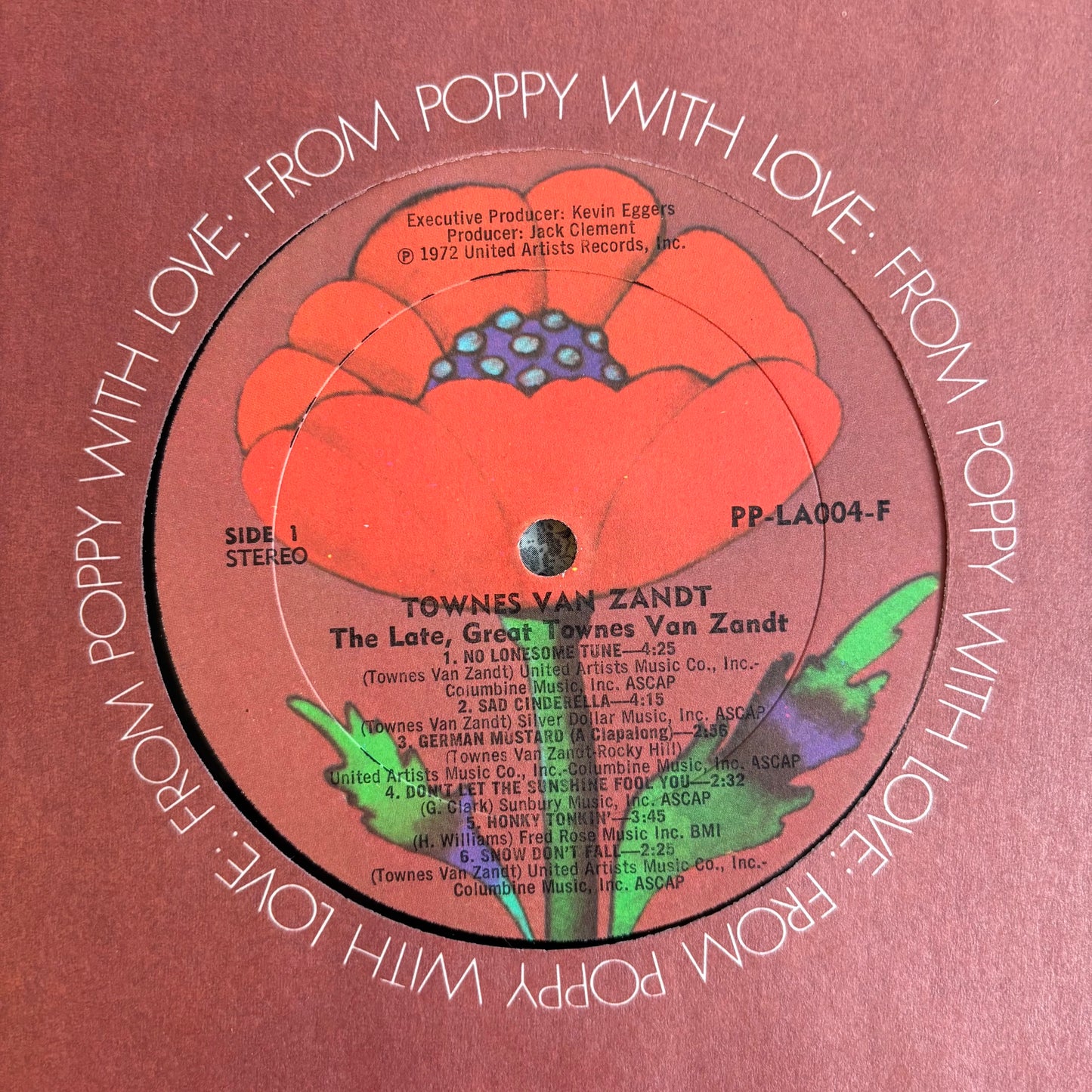 Townes Van Zandt - The Late Great Townes Van Zandt - Original Pressing
