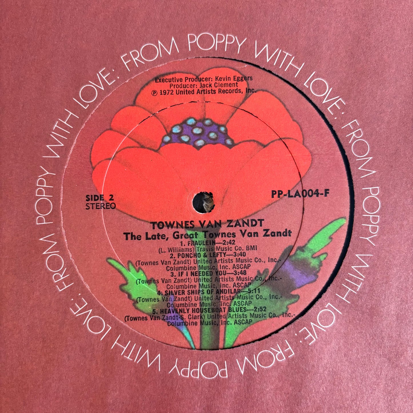 Townes Van Zandt - The Late Great Townes Van Zandt - Original Pressing
