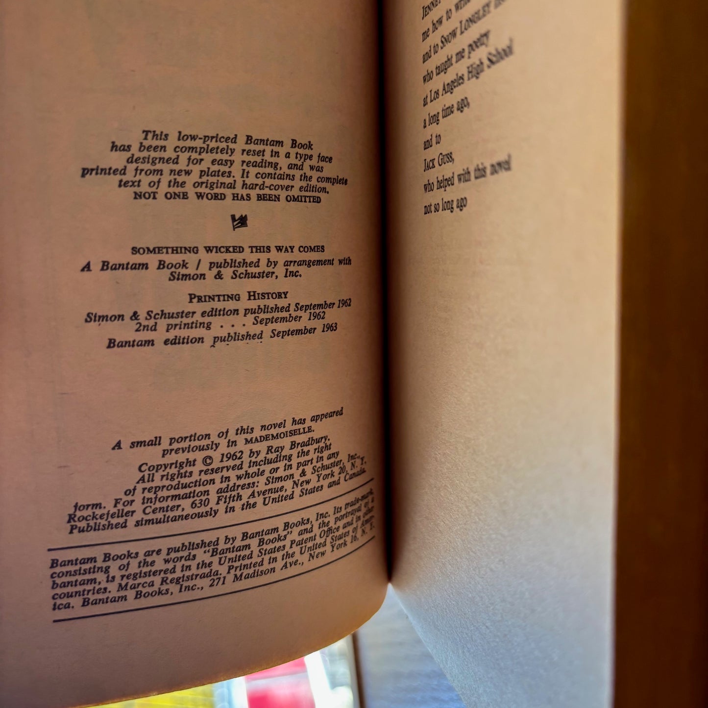 Ray Bradbury - Something Wicked This Way Comes - First Edition Paperback