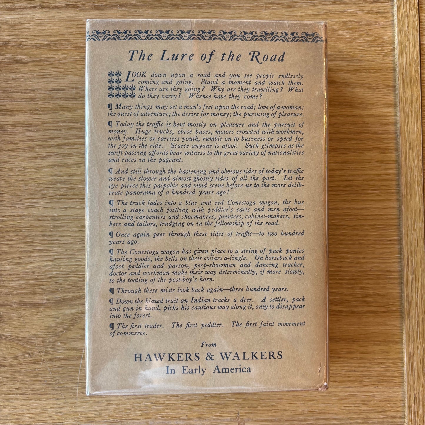 Richardson Wright - Hawkers & Walkers in Early America - First Edition