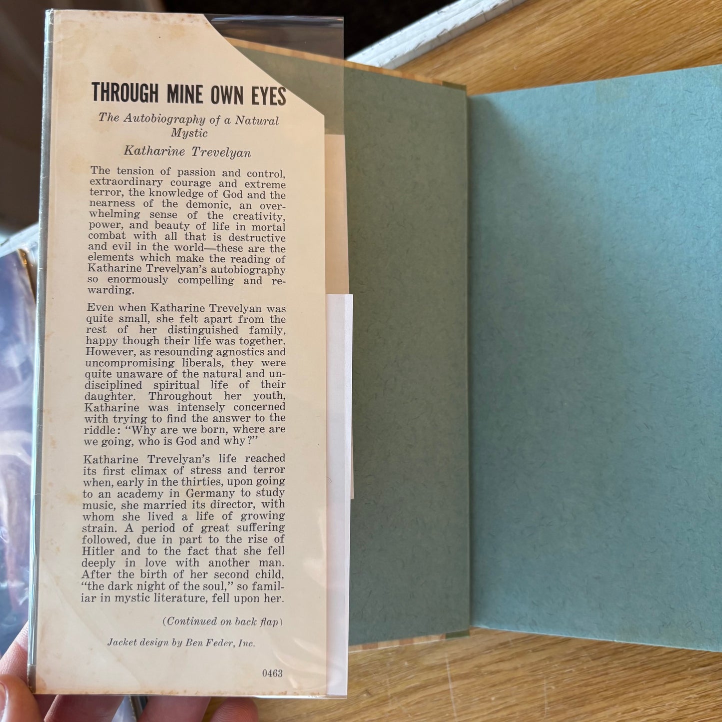 Katharine Trevelyan - Through Mine Own Eyes: The Autobiography of a Natural Mystic - First Edition
