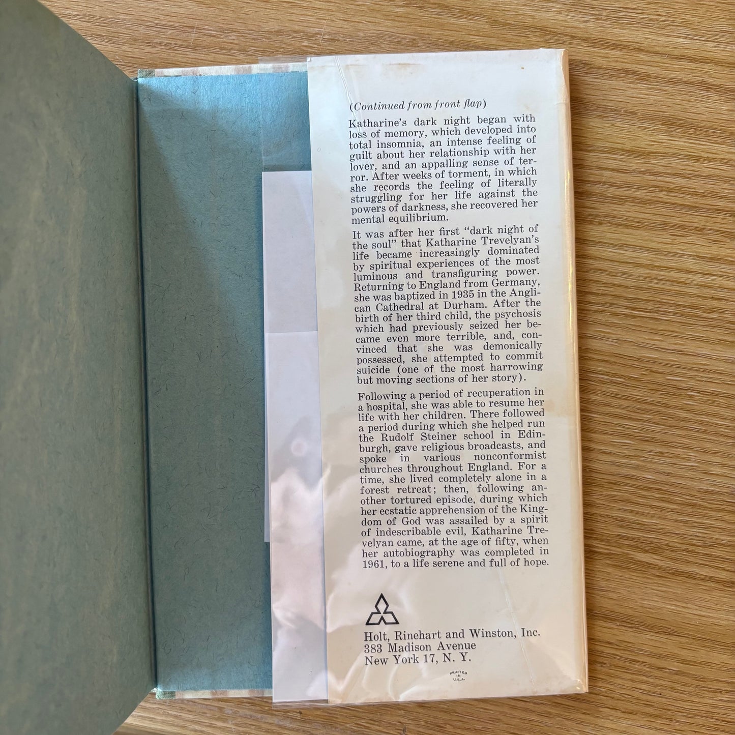 Katharine Trevelyan - Through Mine Own Eyes: The Autobiography of a Natural Mystic - First Edition