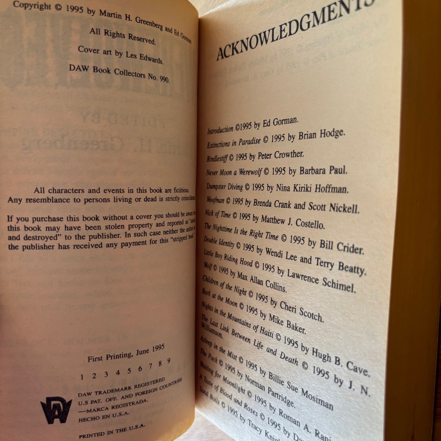 Martin H. Greenberg, ed. - Werewolves - First Edition