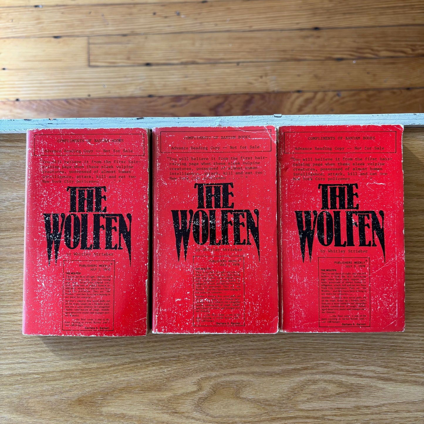 Whitley Strieber - The Wolfen - Advance Reading Copies