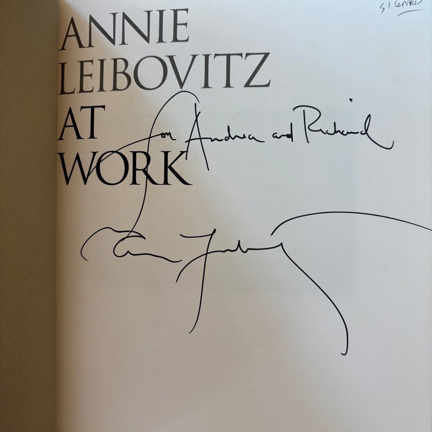 Annie Leibovitz - At Work - Signed First Edition