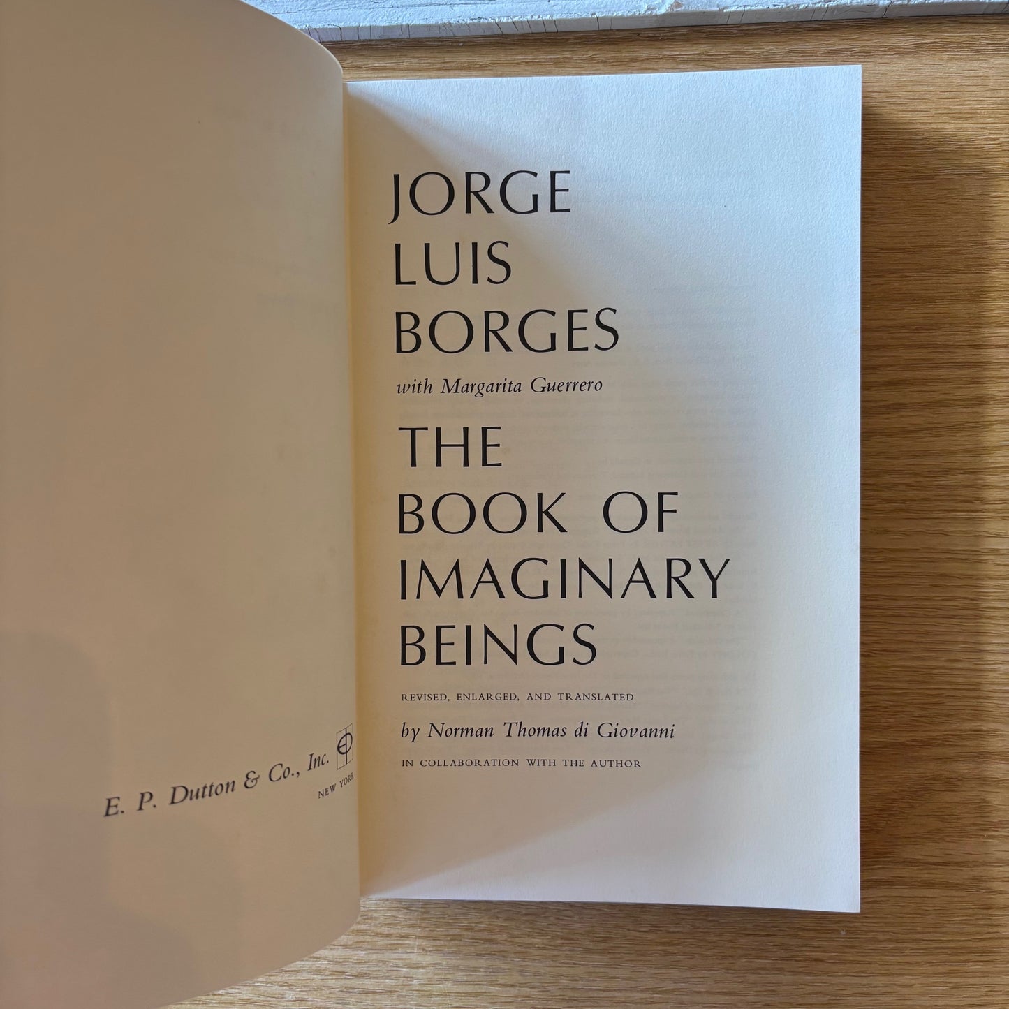 Jorge Luis Borges - The Book of Imaginary Beings - First Edition Second Printing