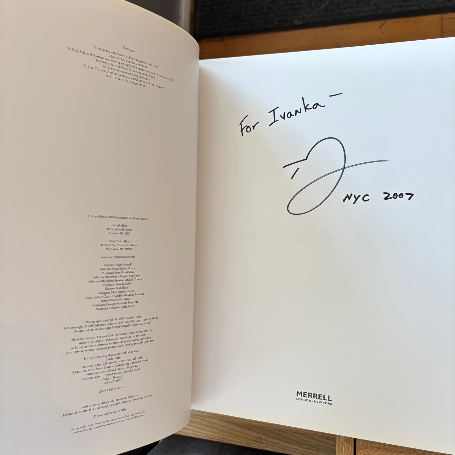 Timothy White - Indian Larry - Signed First Edition