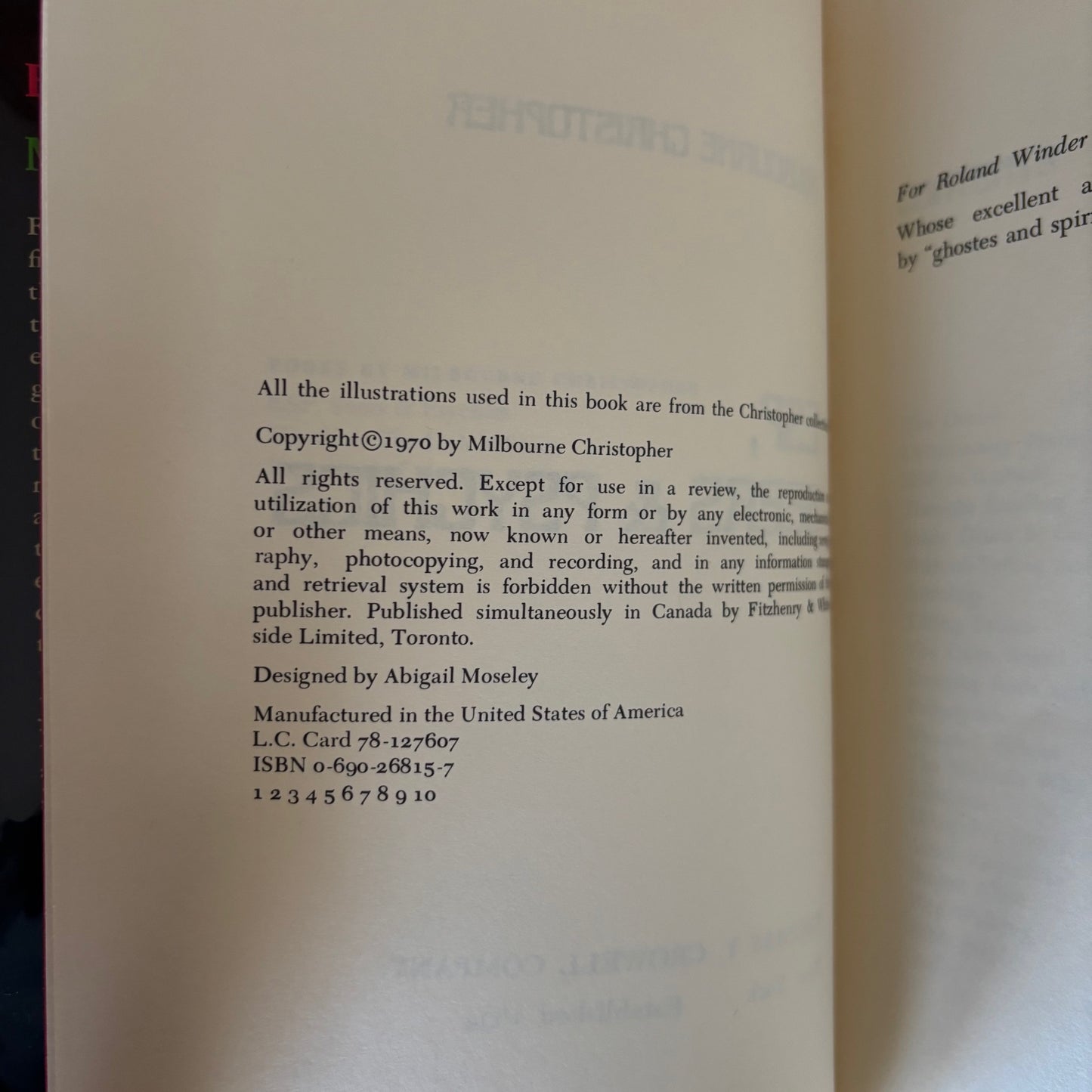Milbourne Christopher - ESP, Seers & Psychics: What the Occult Really Is - First Edition